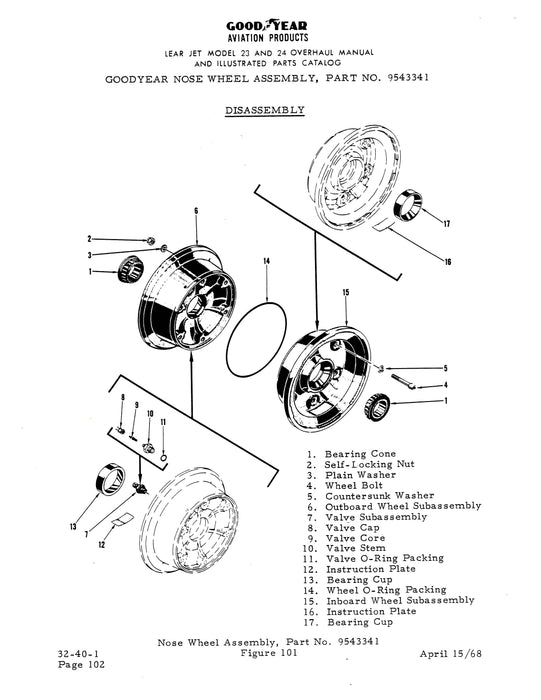 Goodyear AP-248 Nose Wheel Assembly Overhaul Manual With Parts Catalog (AP-248)
