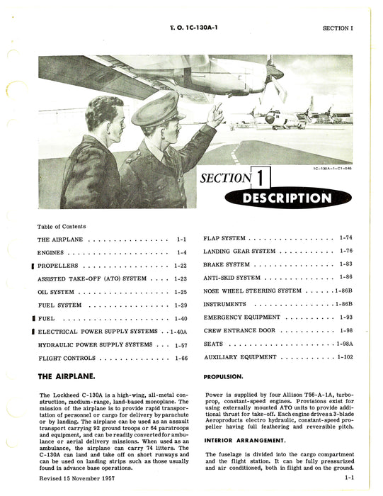 Lockheed C-130A USAF Series Flight Manual 1957 (1C-130A-1)