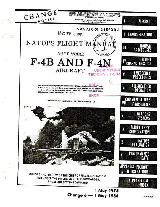 McDonnell Douglas F-4B, F-4N 1975 Natops Flight Manual (01-245FDB-1)