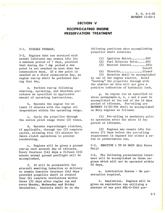 Desert Storage Preservation and Process Aircraft Engines And APU Engines (2-1-32)