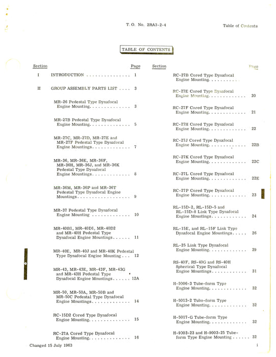 Aircraft Engine Mountings Illustrated Parts Catalog (2RA3-2-4)