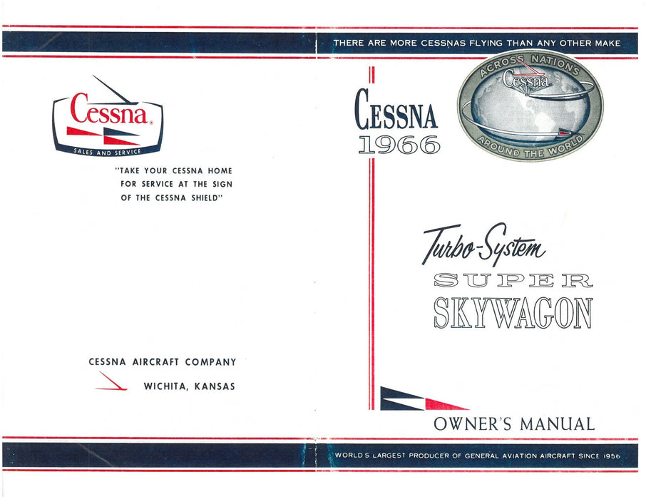 Cessna 206 Turbo Super Skywagon 1966 Owner's Manual (D371-13)