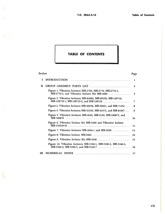 Vibration Isolators MB Series Vibration Isolators Illustrated Parts Breakdown (2RA3-3-14)