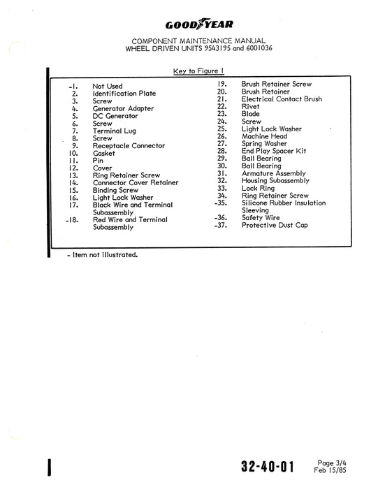 Goodyear AP-295 Wheel Driven Unit Component Maintenance Manual With Illustrated Parts List