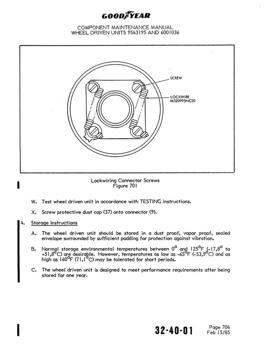 Goodyear AP-295 Wheel Driven Unit Component Maintenance Manual With Illustrated Parts List