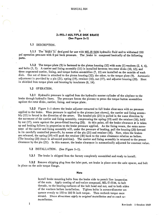 B.F. Goodrich Manual 864  Installation, Maintenance, Overhaul (864)