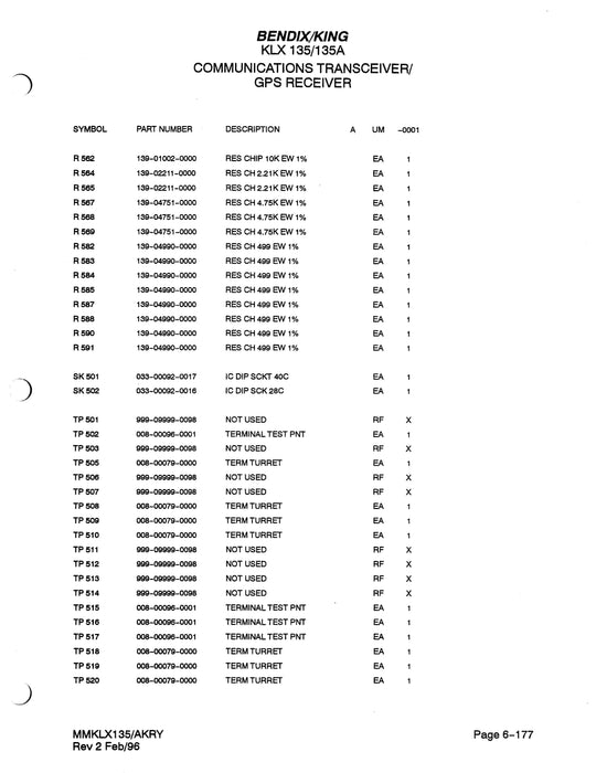 Bendix King KLX 135-135A Maintenance Manual 006-15500-0002
