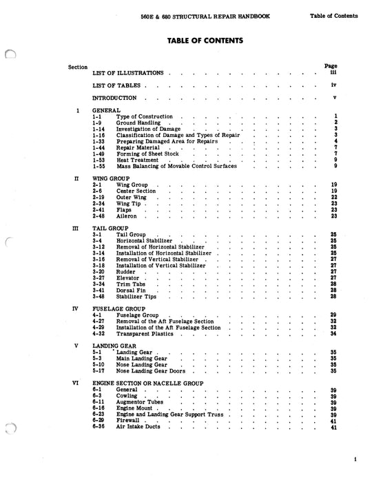 Aero Commander 560E & 680 Structural Repair Handbook