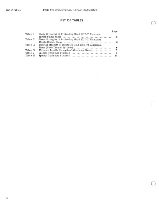 Aero Commander 560E & 680 Structural Repair Handbook