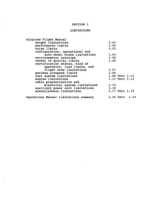 Boeing 747 Performance Engineer Training Manual 1983