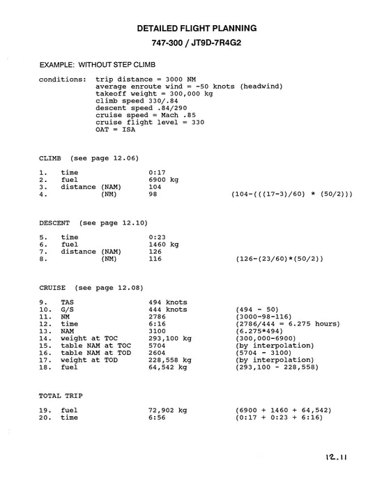 Boeing 747 Performance Engineer Training Manual 1983