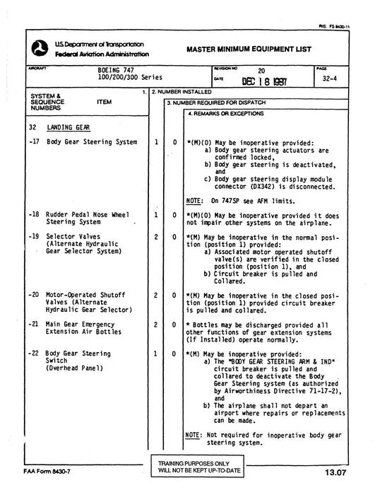 Boeing 747 Performance Engineer Training Manual 1983