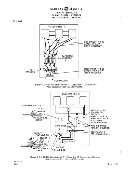 General Electric Transformer-Rectifier Model 6RW176YN3 Maintenance & Overhaul