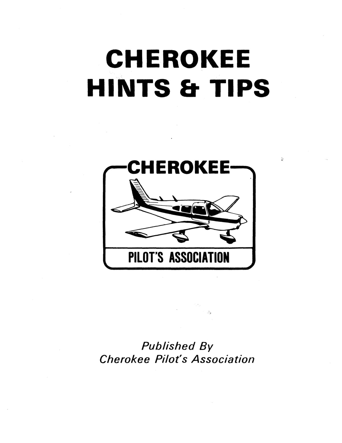 Piper Cherokee Hints & Tips by Cherokee Pilot's Association — Essco ...