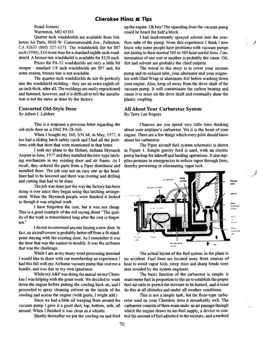 Piper Cherokee Hints & Tips by Cherokee Pilot's Association