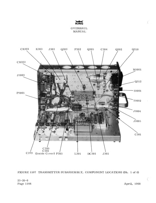 King KTR-900 VHF Comm Transceiver Overhaul Manual (006-5006-00)