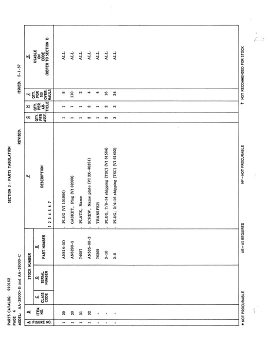 Vickers Hydraulic Selector Valves AA-38000-B, AA-38000-C Illustrated Parts Catalog