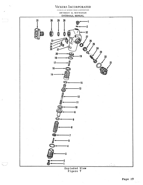 Vickers Unloading Valve Assemblies AA-34500-A and AS-34500-A Series Overhaul and Parts Manual