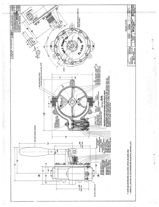 Romec Hand Starting and Emergency Pumps Model RG-3250, Type D-6 Installation, Service, Overhaul