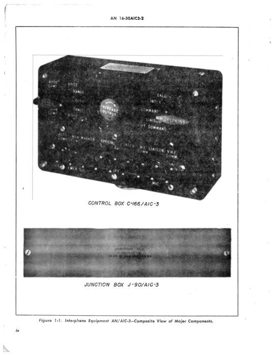 Interphone Equipment AN/AIC-3 Handbook of Operating Instructions 1945 AN 16-30AIC3-2