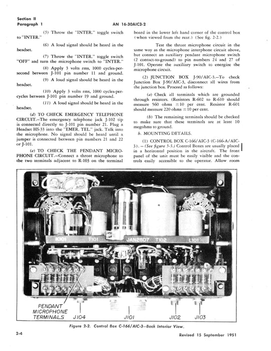 Interphone Equipment AN/AIC-3 Handbook of Operating Instructions 1945 AN 16-30AIC3-2
