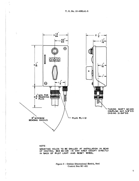 Reels RL-41 & RL-42 & Reel Control Box BC-461 Preliminary Instructions TO 16-40RL41-5