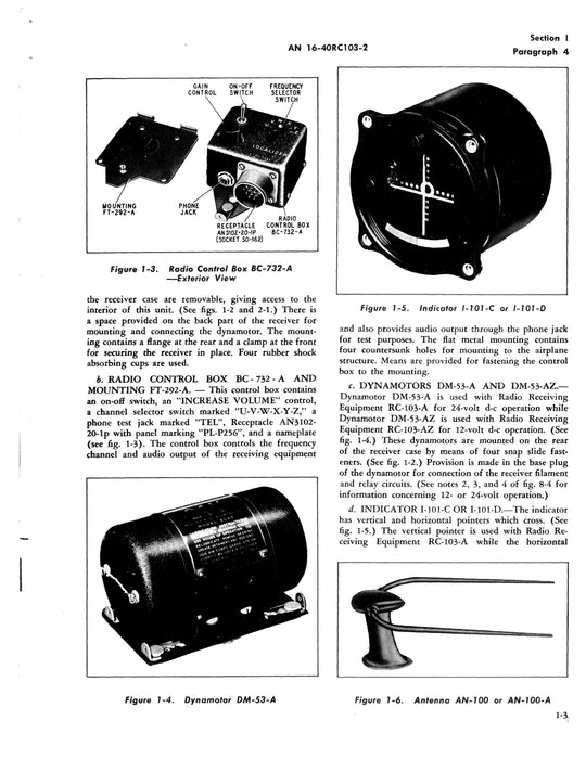 Radio Receiving Equipment RC-103-A and RC-103-AZ Maintenance Instructions AN 16-40RC103-2