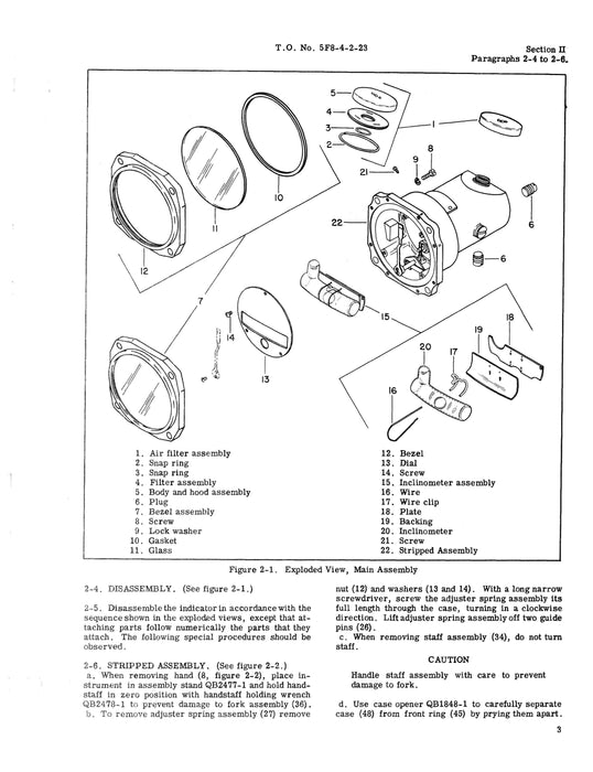 Eclipse-Pioneer Turn and Bank Indicator Type 1718-1A-A1 Overhaul Instructions TO 5F8-4-2-23