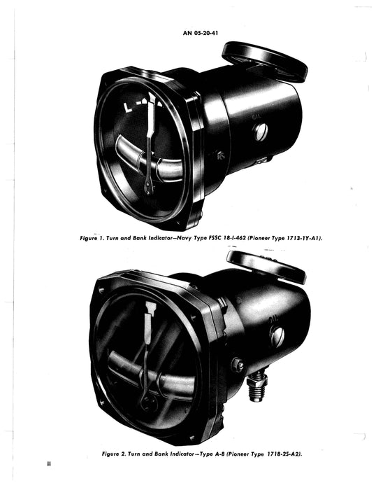 Eclipse-Pioneer Turn and Bank Indicators A-8, A-11, A-12 Service, Overhaul, Parts 5F8-4-2-11