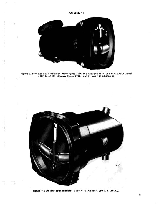 Eclipse-Pioneer Turn and Bank Indicators A-8, A-11, A-12 Service, Overhaul, Parts 5F8-4-2-11