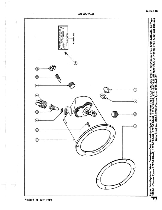 Eclipse-Pioneer Turn and Bank Indicators A-8, A-11, A-12 Service, Overhaul, Parts 5F8-4-2-11