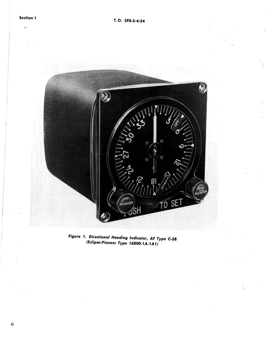 Eclipse-Pioneer Directional Heading Indicator 16800-1A-1A1 Illustrated Parts 5F8-5-4-24