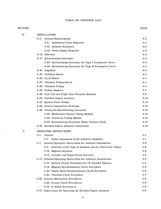 Sperry Engine Analyzer Operation and Service Pub. No. 15-492