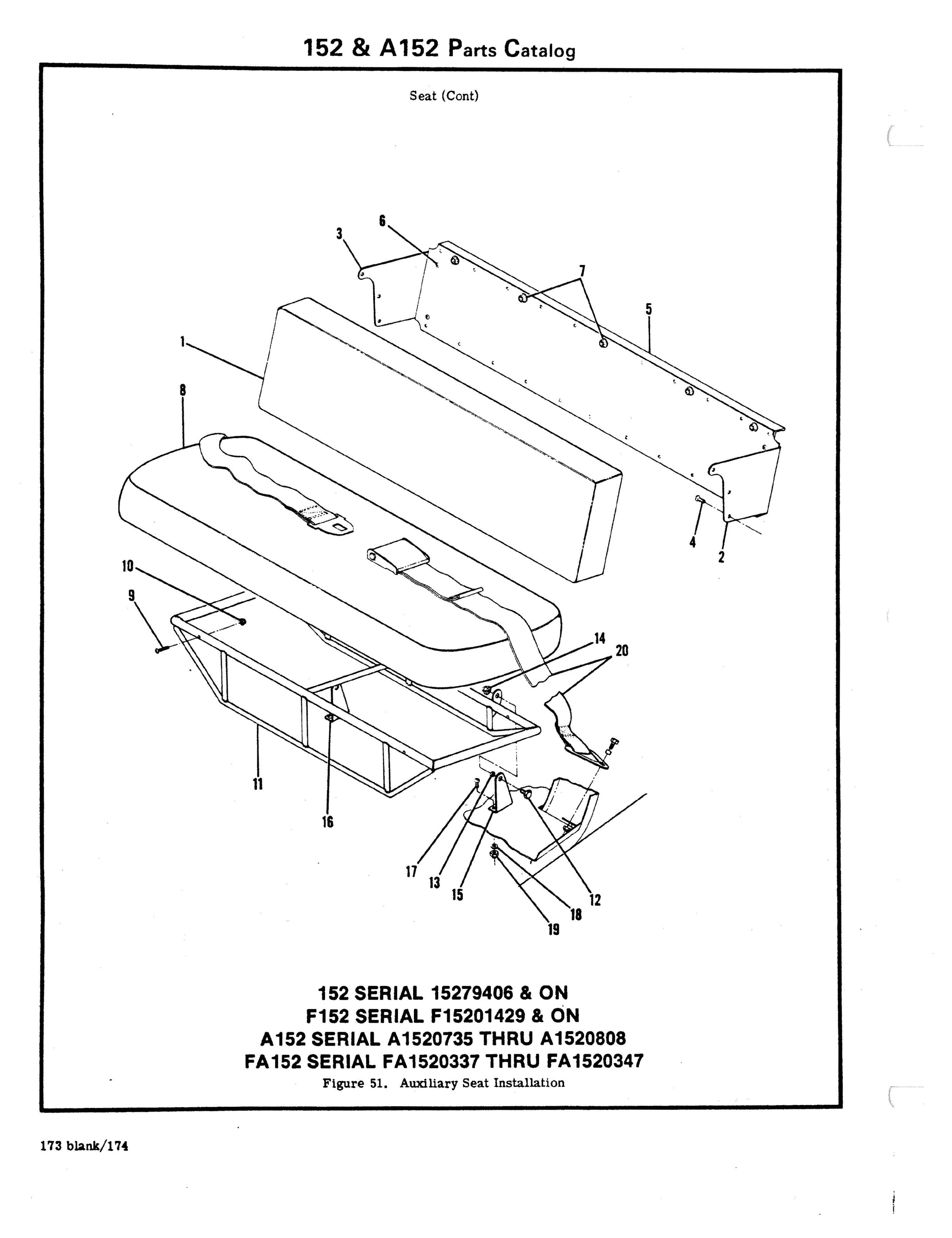Cessna Model 152 Series 1978 thru 1985 Illustrated Parts Catalog