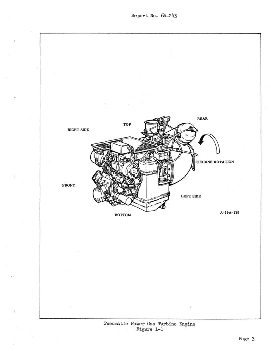 Garrett GTC85-37 Pneumatic Power Gas Turbine Engine Maintenance Manual Report No 6A-243