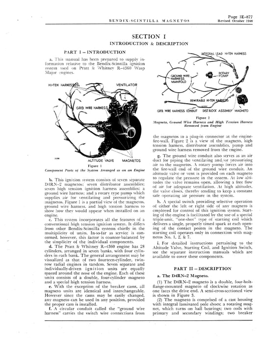 Bendix-Scintilla Ignition System Used on R-4360 Wasp Service Instructions Form L-153-2