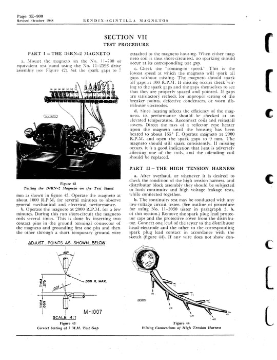 Bendix-Scintilla Ignition System Used on R-4360 Wasp Service Instructions Form L-153-2