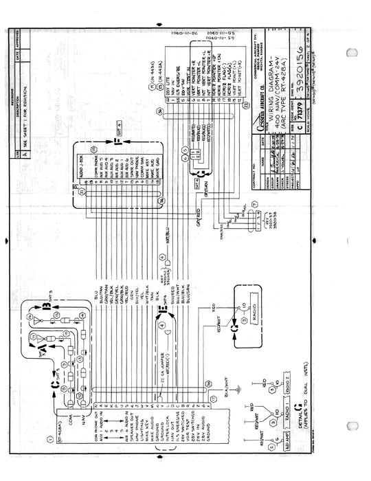 Cessna Avionics Installations for 177RG, 182, 206, 210 & 337 Models 1974 & 1975 Service/Parts Manuals D4540-13