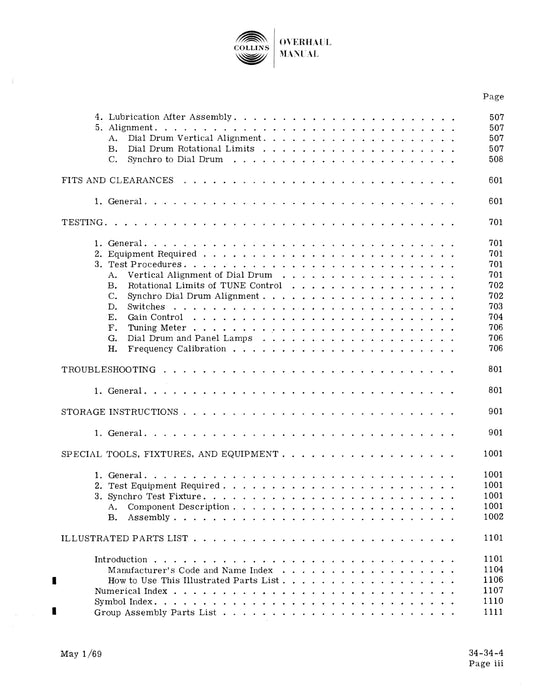 Collins 614L-8 ADF Control Unit Overhaul Manual 523-0755493-801113