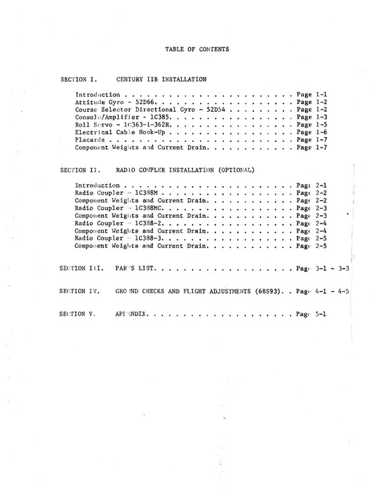 Edo-Aire Mitchell AK573 Century IIB Autopilot Bulletin No. 697 Installation Manual