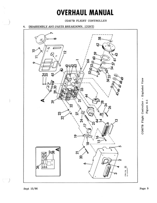 Beechcraft H-14 Autopilot CG417B1, B2 Flight Controller Overhaul Instructions 98-32839