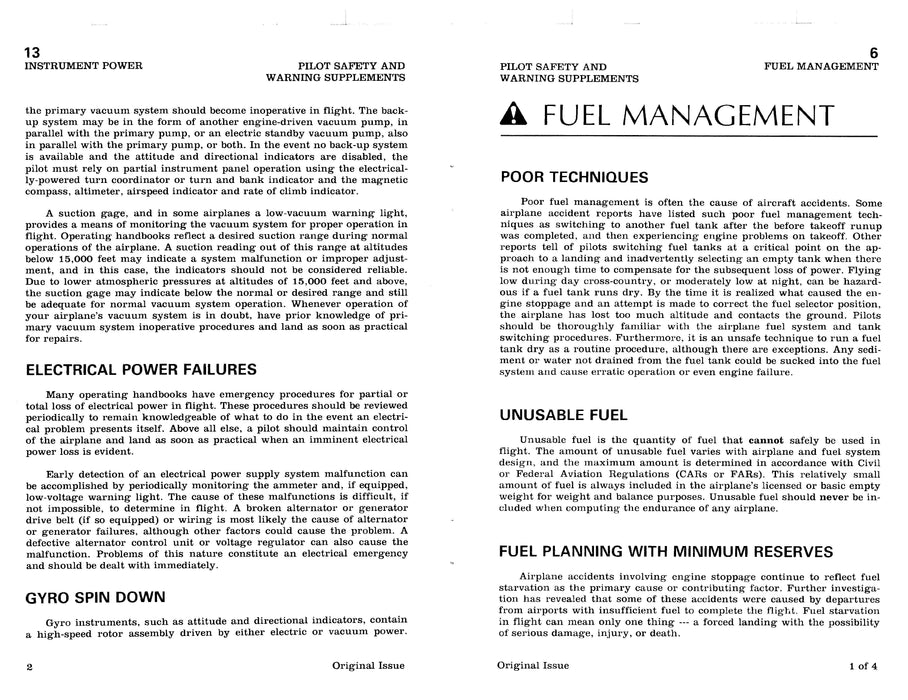 Cessna Pilot Safety and Warning Supplements D5099-13