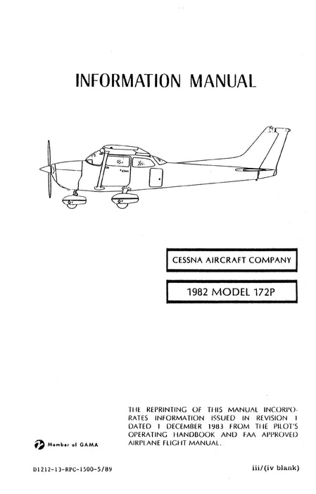 Cessna 172P Skyhawk 1982 Information Manual D1212-13