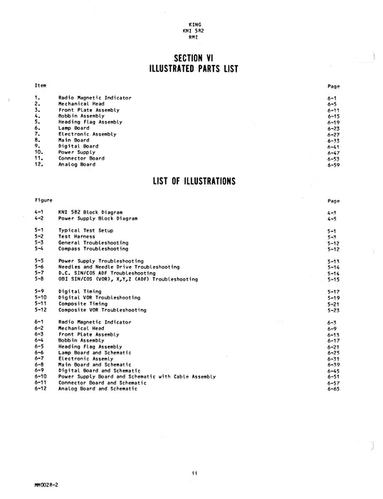 King KNI-582 Radio Magnetic Indicator Maintenance, Overhaul, Installation Manual