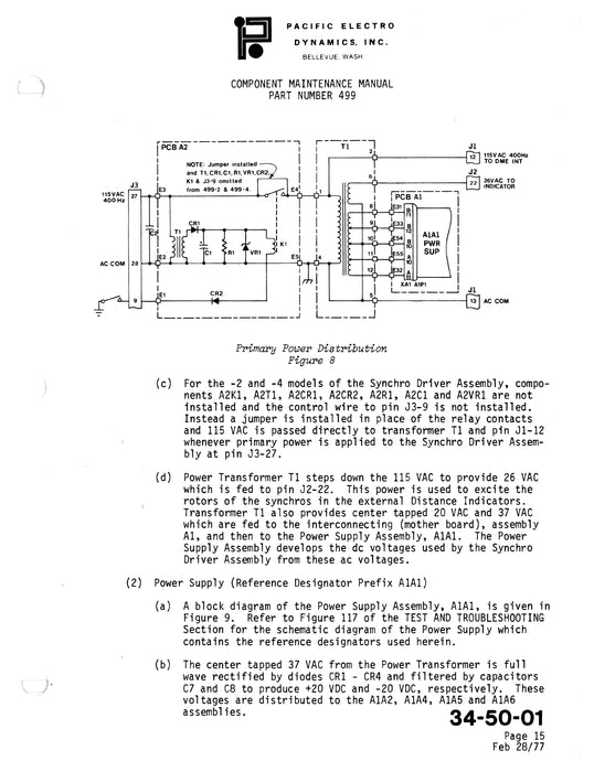 King Synchro Driver Assembly Part No. 499 Component Maintenance with Parts 34-50-01