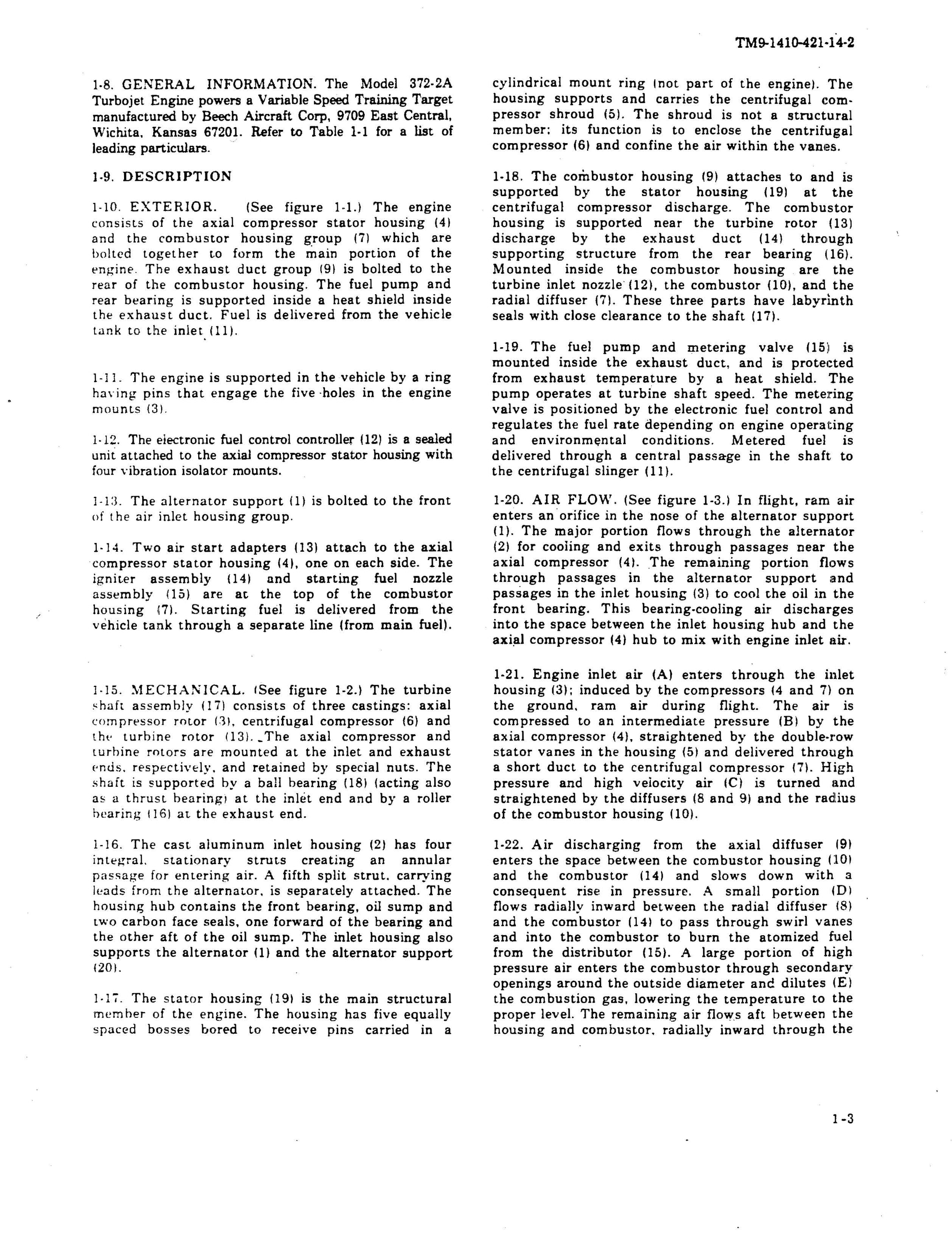 Continental J402-CA-700 Turbo Jet Engine Intermediate Maintenance Inst ...
