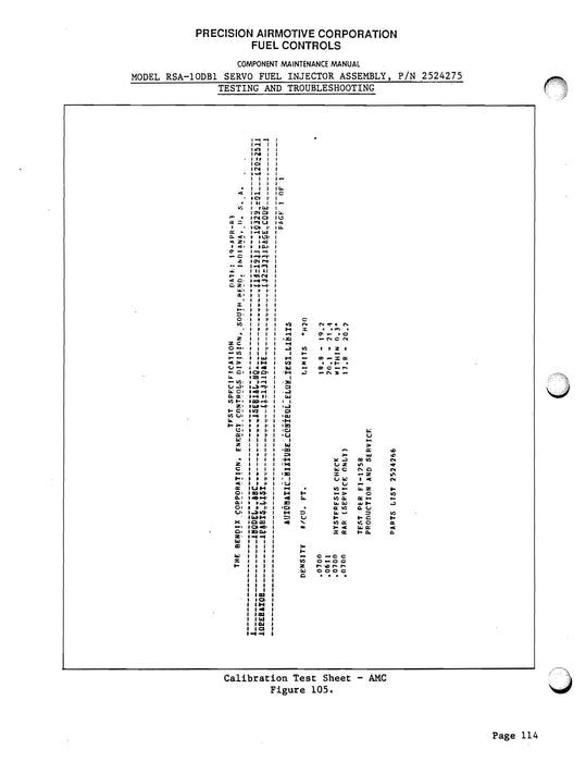 Bendix RSA-10DB1 Fuel Injector Maintenance Manual With Parts (15-471E)