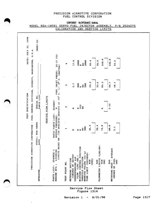 Bendix RSA-10DB1 Fuel Injector Maintenance Manual With Parts (15-471E)