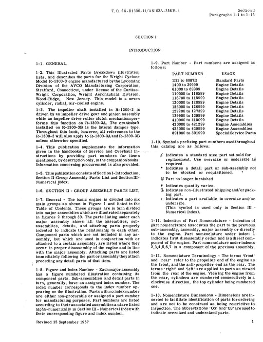 Wright Aeronautical R-1300-3,-3A,-3B Parts Catalog (2R-R1300-14)