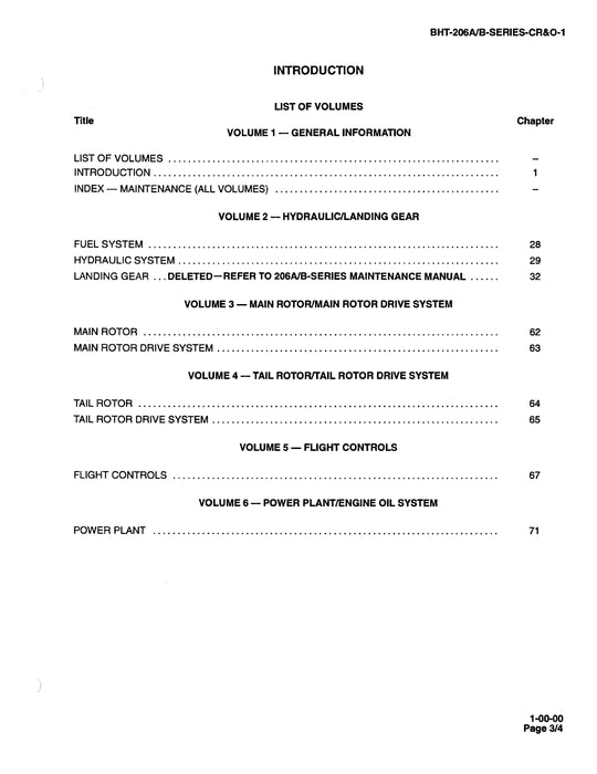 Bell Helicopter 206A,B,B3 1996 Component Repair and Overhaul Manual